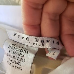 Fred David Tops - Fred David Stretch White Button Up Short Sleeve Fred David Tops - Fred David Stretch White Button Up Short Sleeve